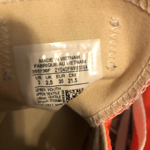 *** Girls Converse *** SZ 3 - Picture 5 of 5